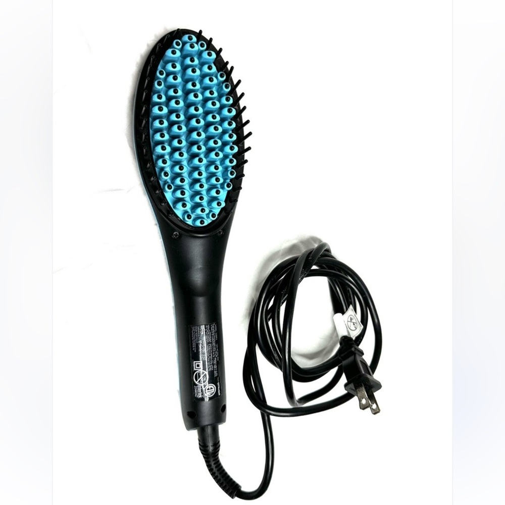 Black and Blue Hair Straightening Brush